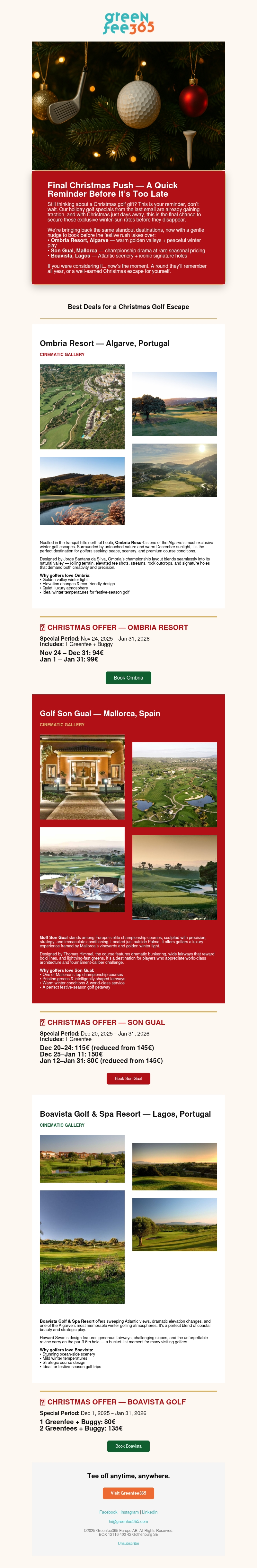 Still thinking about a Christmas golf gift? This is your reminder, don’t wait. Still thinking about a Christmas golf gift? This is your reminder, don’t wait.