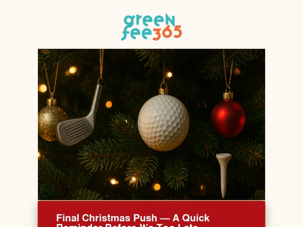 Still thinking about a Christmas golf gift? This is your reminder, don’t wait.