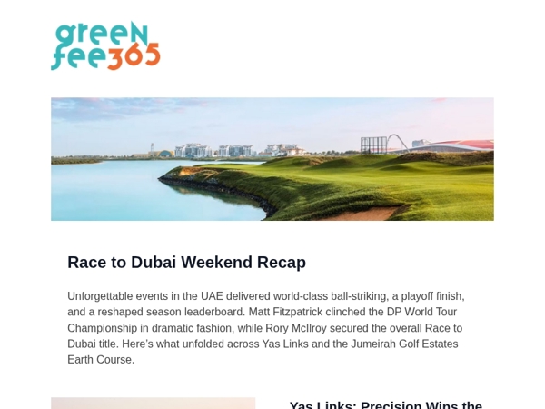 ⭐ Race to Dubai Weekend Recap