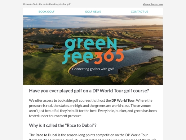 Play on DP World Tour Golf Courses 🏌️‍♂️