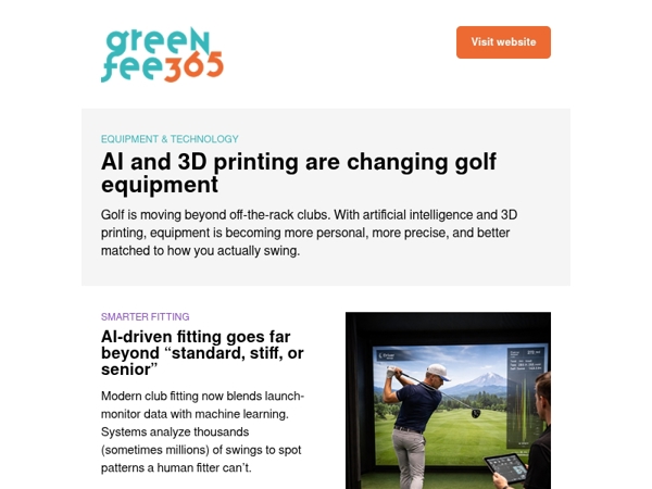 AI, 3D printing & the new era of custom golf