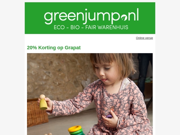 20% Korting op Prachtig Speelgoed