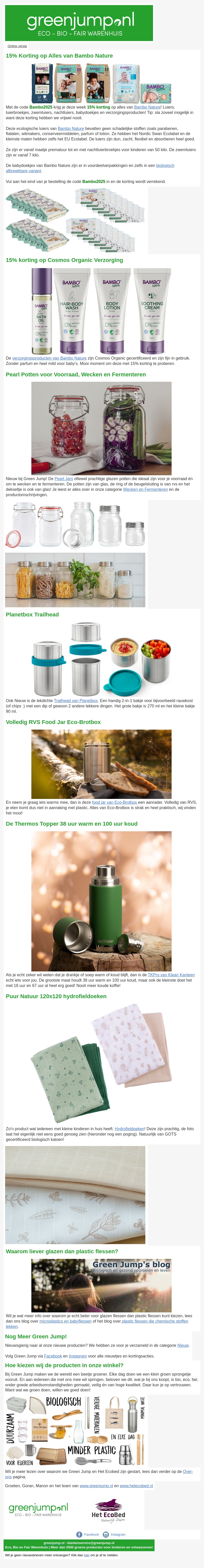 Green Jump Nieuws en Korting! Green Jump Nieuws en Korting!