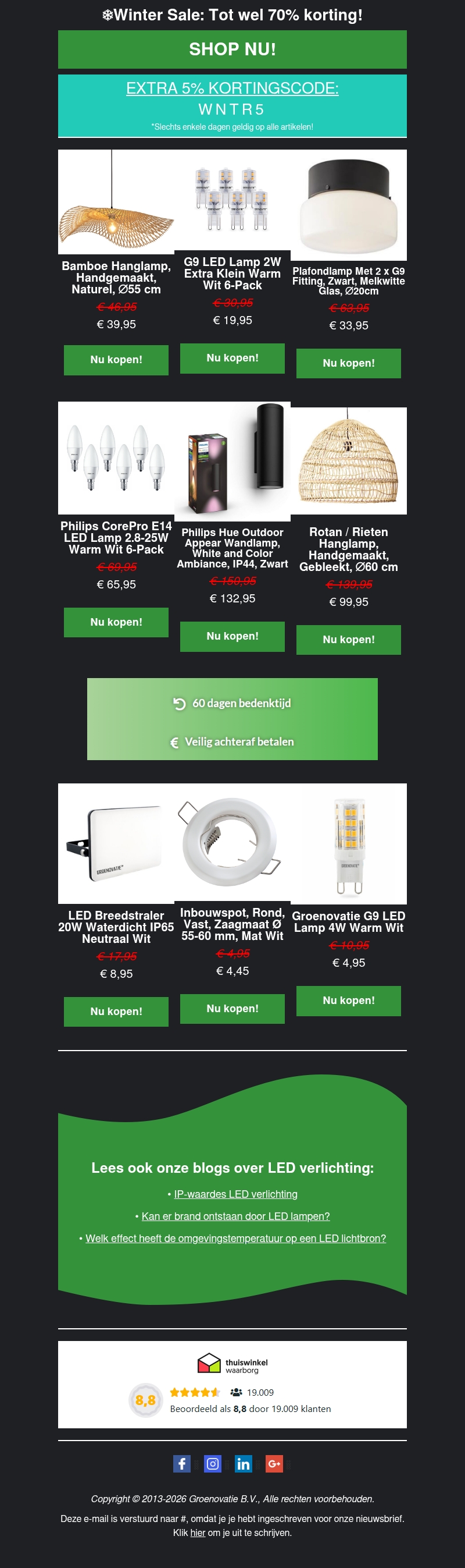 ❄️Winter Sale: Tot wel 70% korting! ❄️Winter Sale: Tot wel 70% korting!
