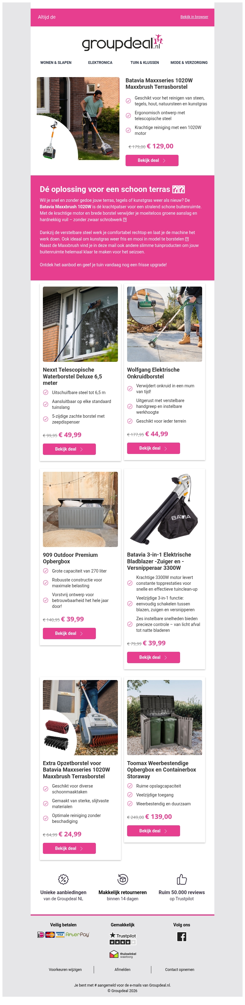 Binnen no-time een schoon terras zonder schrobben π¦ Binnen no-time een schoon terras zonder schrobben π¦
