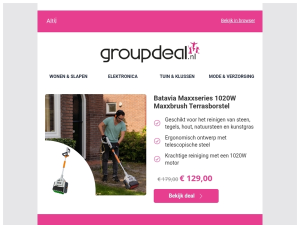 Binnen no-time een schoon terras zonder schrobben 💦