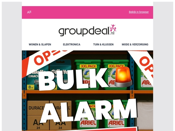 🚨 BULK ALARM: Alle BULK deals zijn weer aangevuld, wees snel voordat alles wéér weg is!