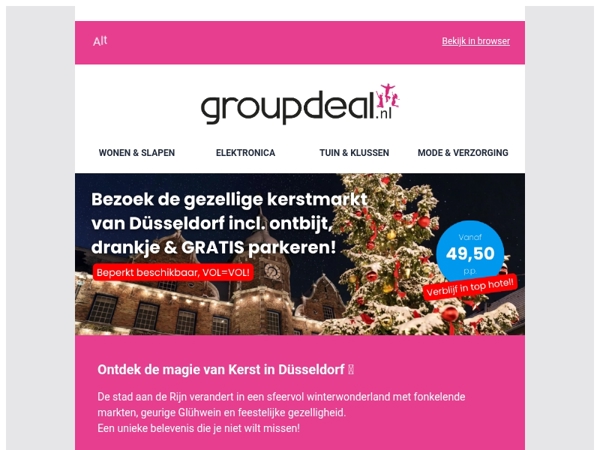 Bezoek de gezelligste kerstmarkt van Düsseldorf al vanaf €49,50! 🎄 🎁 ✨