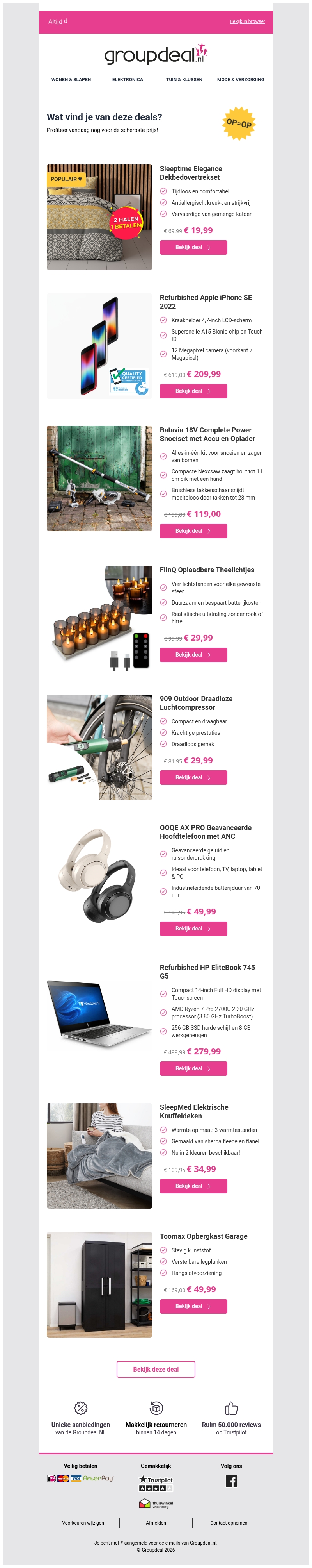 Klaar om te besparen? Bekijk snel de dagdeals Klaar om te besparen? Bekijk snel de dagdeals