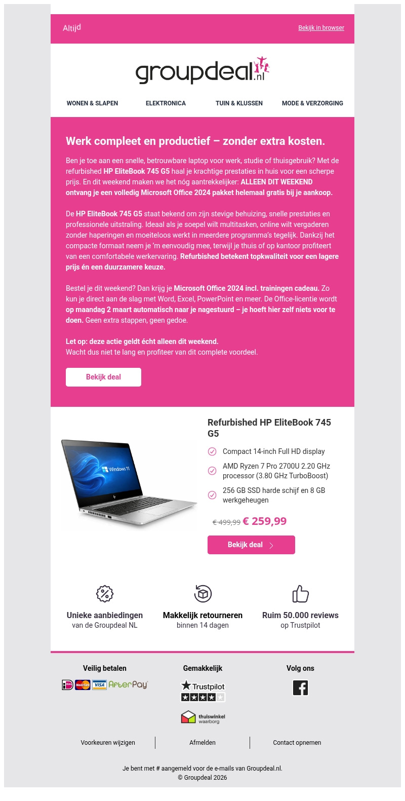 Gratis Office 2024 bij HP EliteBook 745 G5 π» Gratis Office 2024 bij HP EliteBook 745 G5 π»