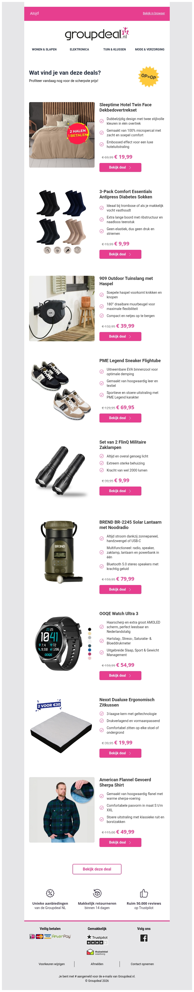 Iedere dag de beste aanbiedingen voor jou Iedere dag de beste aanbiedingen voor jou