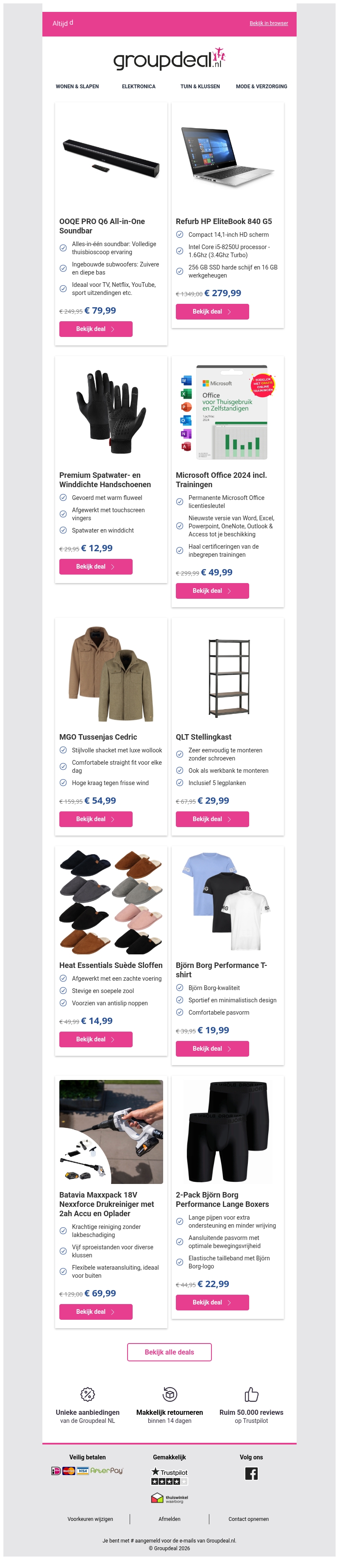 Bekijk de beste deals van deze week! Bekijk de beste deals van deze week!