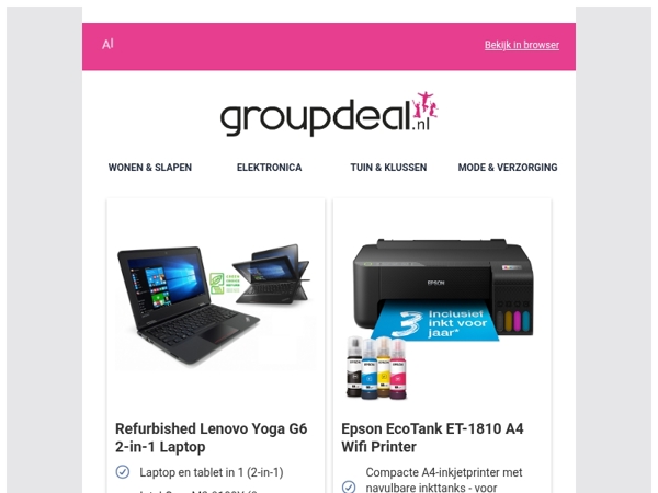 Bekijk de beste deals van deze week!