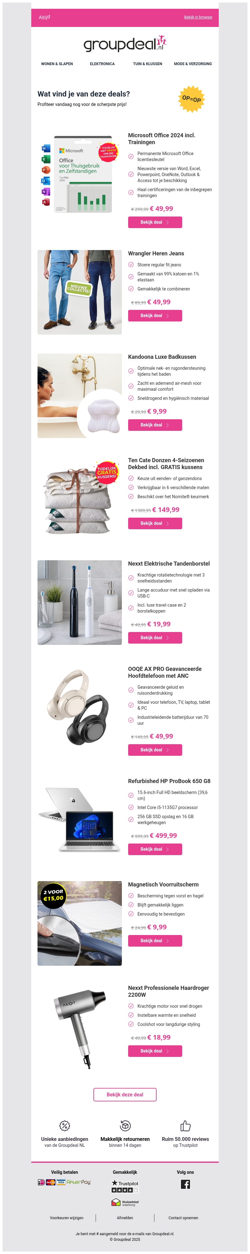 Klaar om te besparen? Bekijk snel de dagdeals Klaar om te besparen? Bekijk snel de dagdeals
