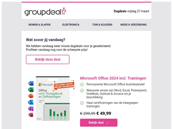 Korting, korting en nog eens korting!