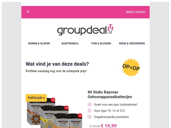 Korting, korting en nog eens korting!