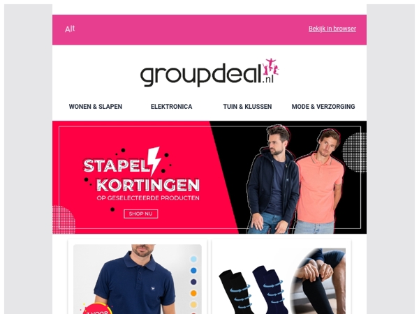 STAPELKORTING op geselecteerde mode 👕 Meer mode = meer korting!