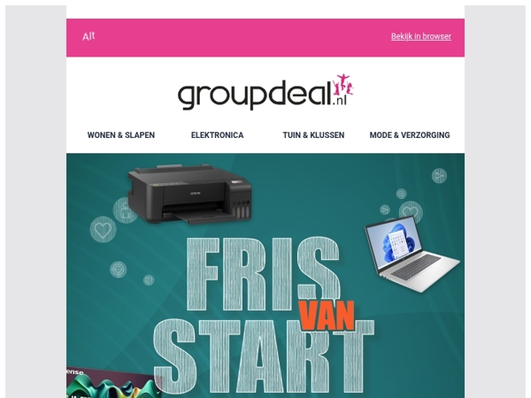 Fris van start 🚀 Scoor nu de deals voor een productieve start!
