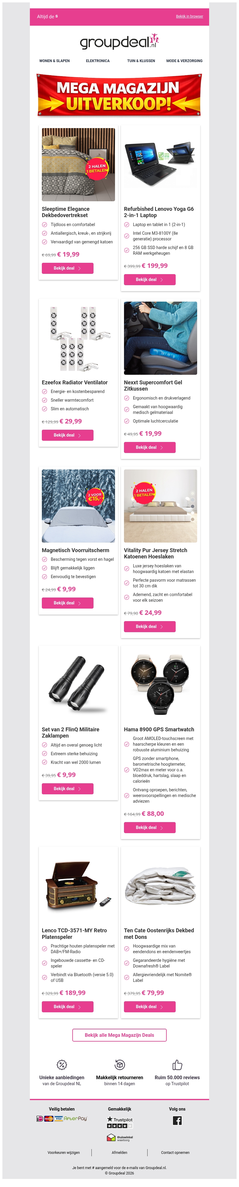 LAATSTE KANS! Profiteer nog één keer van de Mega Magazijn Uitverkoop π LAATSTE KANS! Profiteer nog één keer van de Mega Magazijn Uitverkoop π