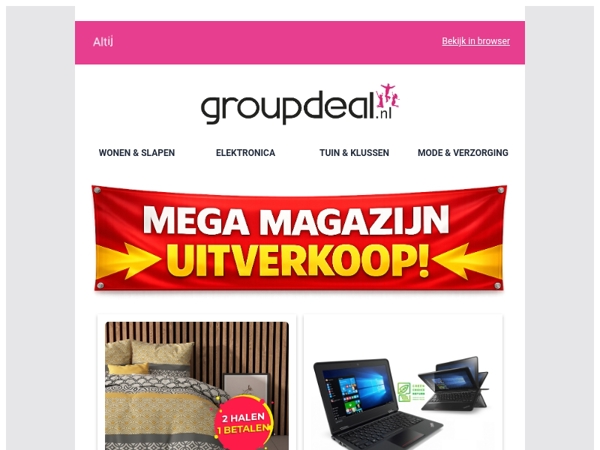 LAATSTE KANS! Profiteer nog één keer van de Mega Magazijn Uitverkoop 🛒