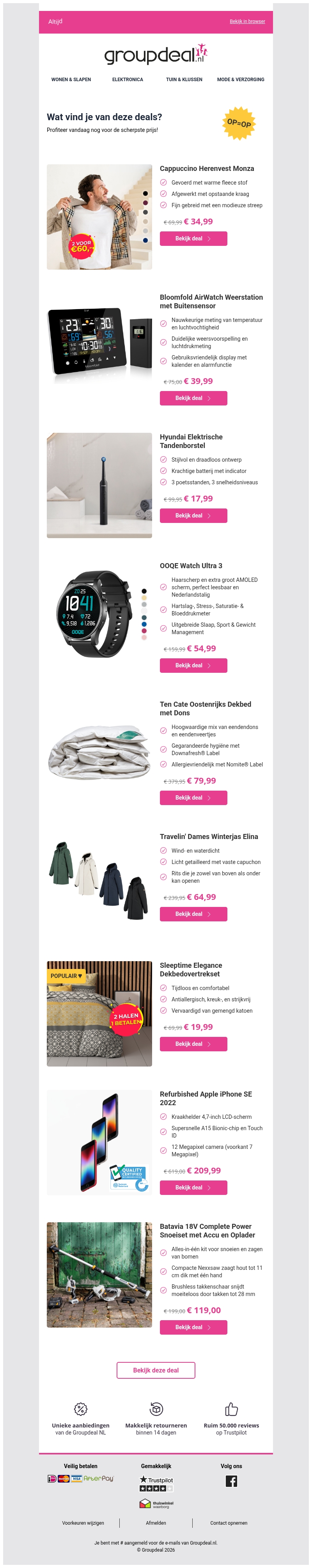 Iedere dag de beste aanbiedingen voor jou Iedere dag de beste aanbiedingen voor jou