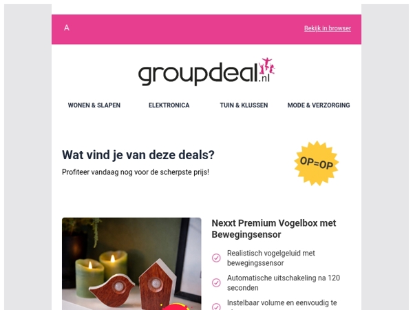 Bekijk de beste deals van de dag
