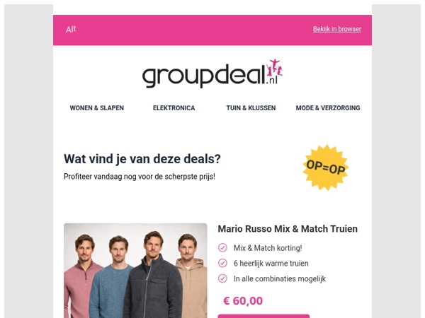 Korting, korting en nog eens korting!