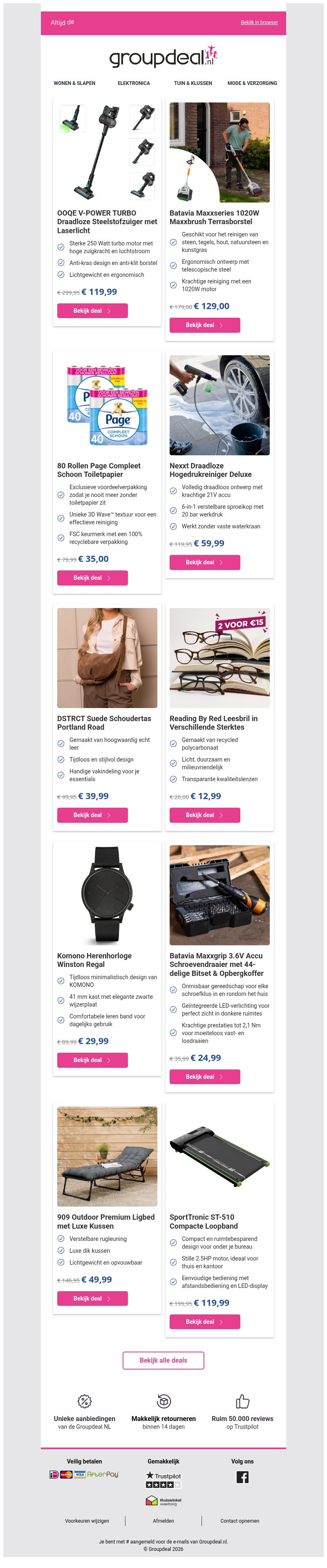 Bekijk de beste deals van deze week! Bekijk de beste deals van deze week!