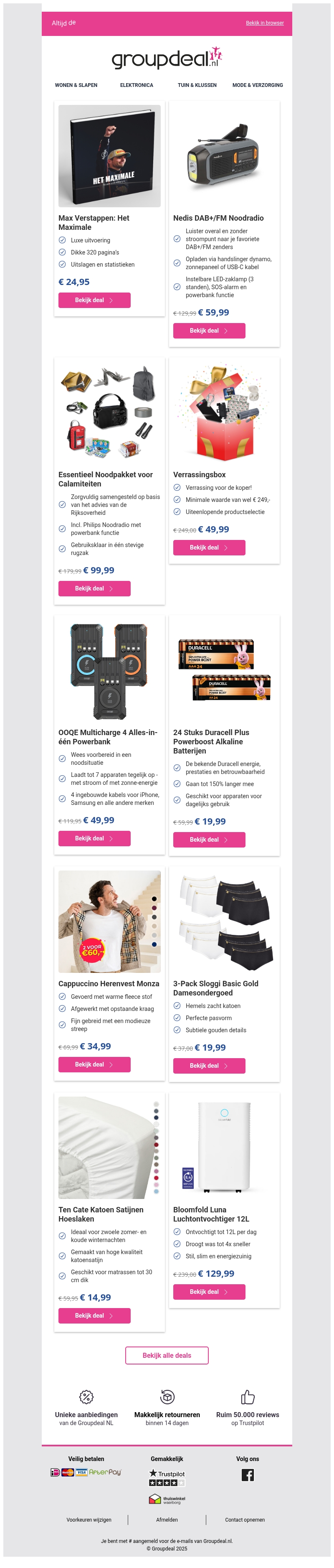 Bekijk de beste deals van deze week! Bekijk de beste deals van deze week!