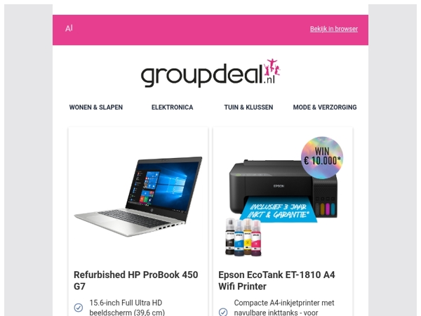 Bekijk de beste deals van deze week!
