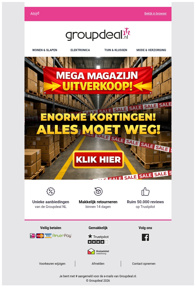 MEGA MAGAZIJN UITVERKOOP: Alles moet weg! π¦ MEGA MAGAZIJN UITVERKOOP: Alles moet weg! π¦