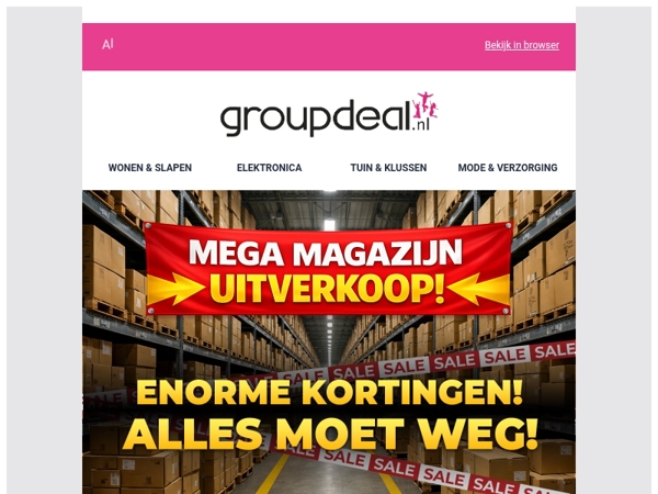MEGA MAGAZIJN UITVERKOOP: Alles moet weg! 📦