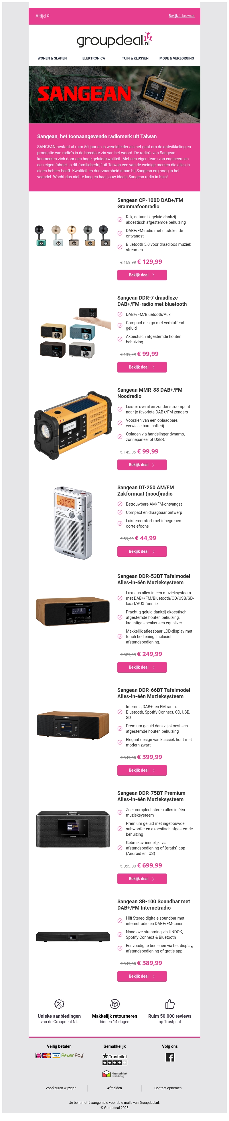 De beste deals van Sangean! 📻🔊 De beste deals van Sangean! 📻🔊
