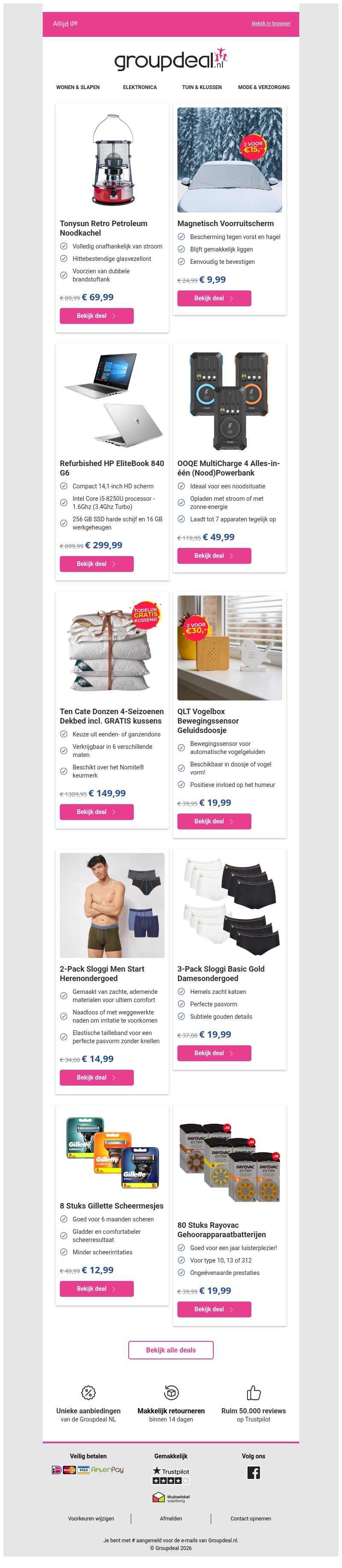 Bekijk de beste deals van deze week! Bekijk de beste deals van deze week!