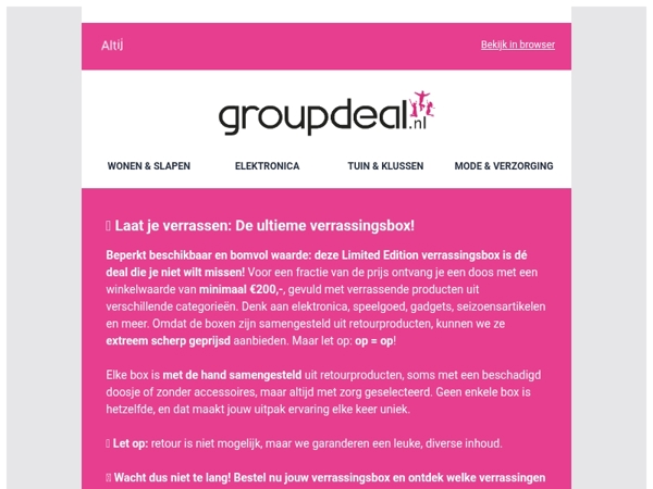 TERUG OP VOORRAAD: De ultieme verrassingsbox! 🎁