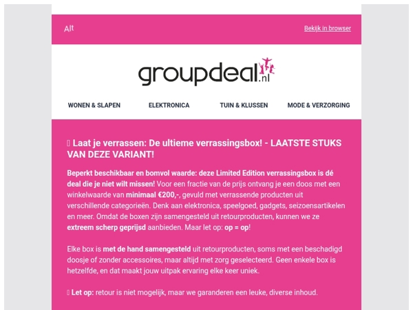 LAATSTE KANS: De ultieme verrassingsbox! 🎁