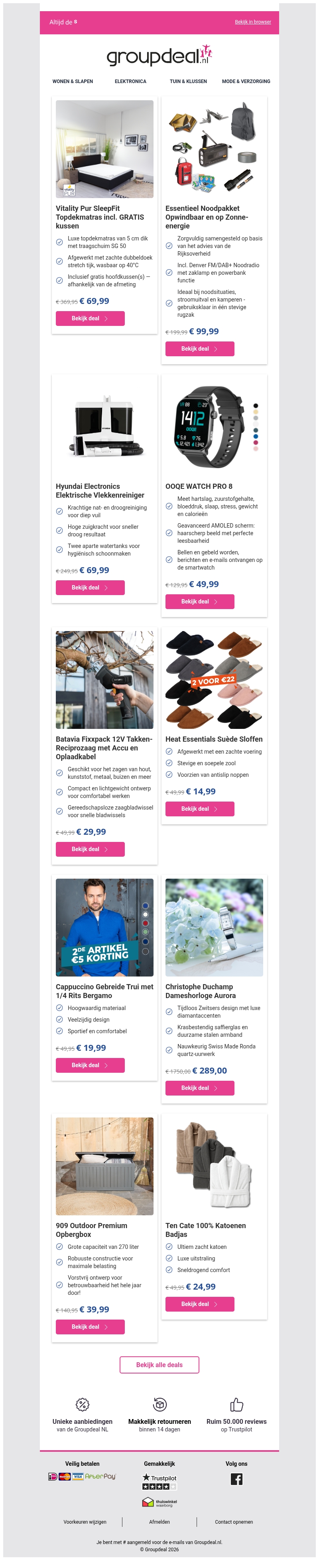 Bekijk de beste deals van deze week! Bekijk de beste deals van deze week!