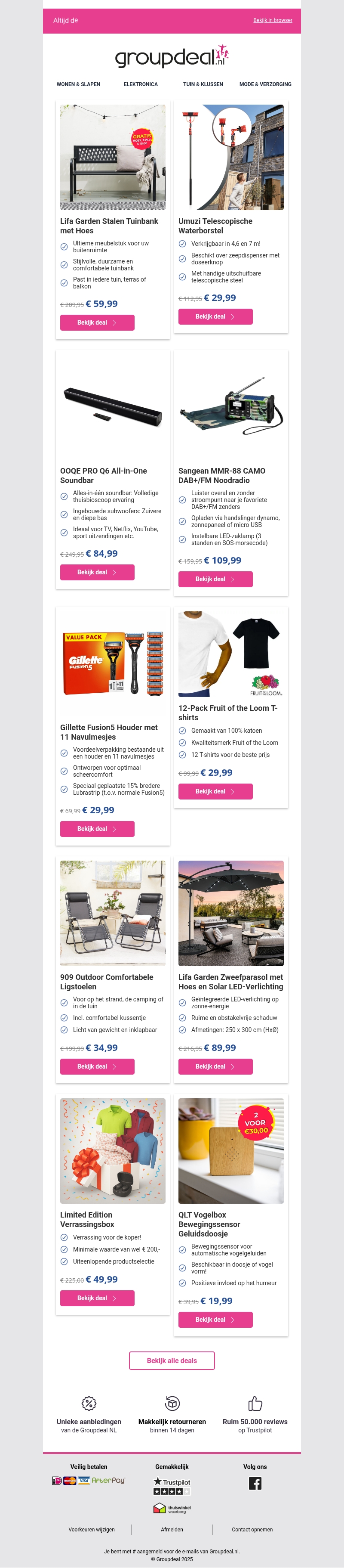 Bekijk de beste deals van deze week! Bekijk de beste deals van deze week!