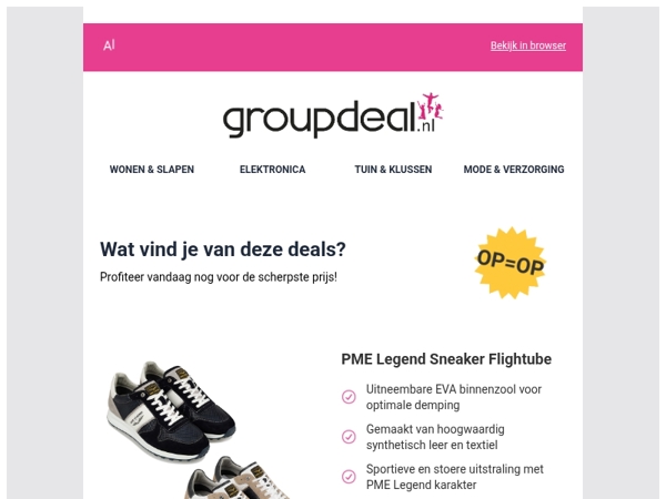 Ontdek de beste deals van vandaag!