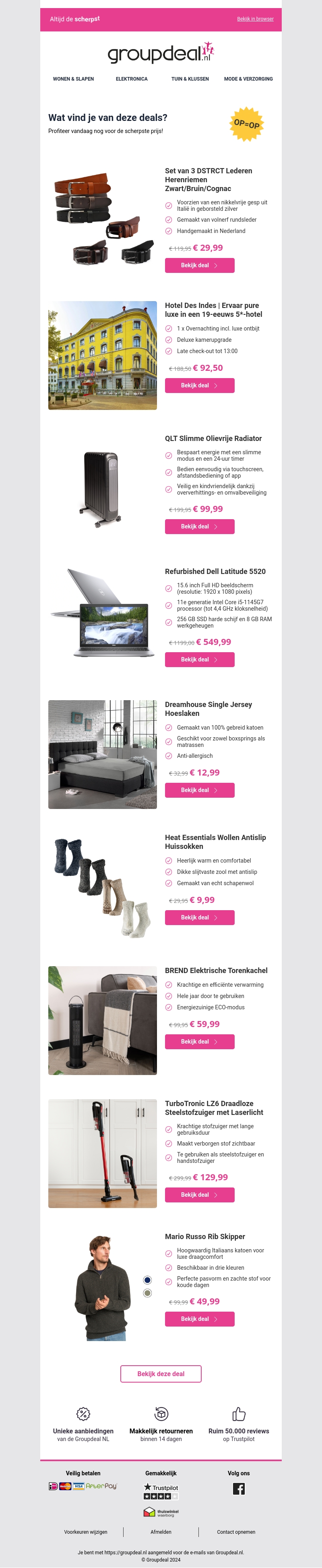 Bekijk de beste deals van de dag Bekijk de beste deals van de dag