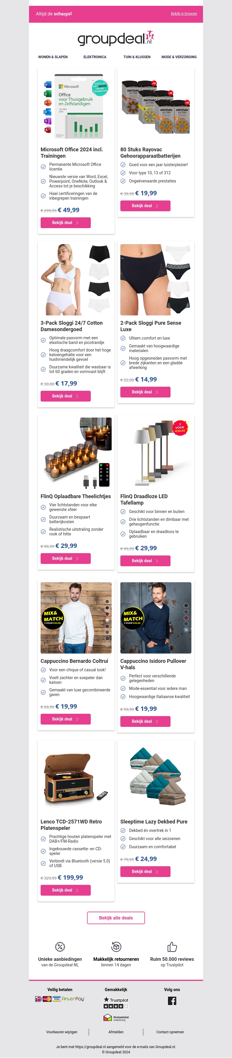 Bekijk de beste deals van deze week! Bekijk de beste deals van deze week!