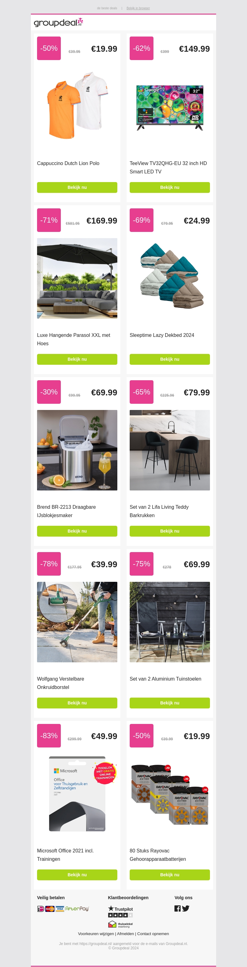 Bekijk de top 10 aanbiedingen van deze week! Bekijk de top 10 aanbiedingen van deze week!