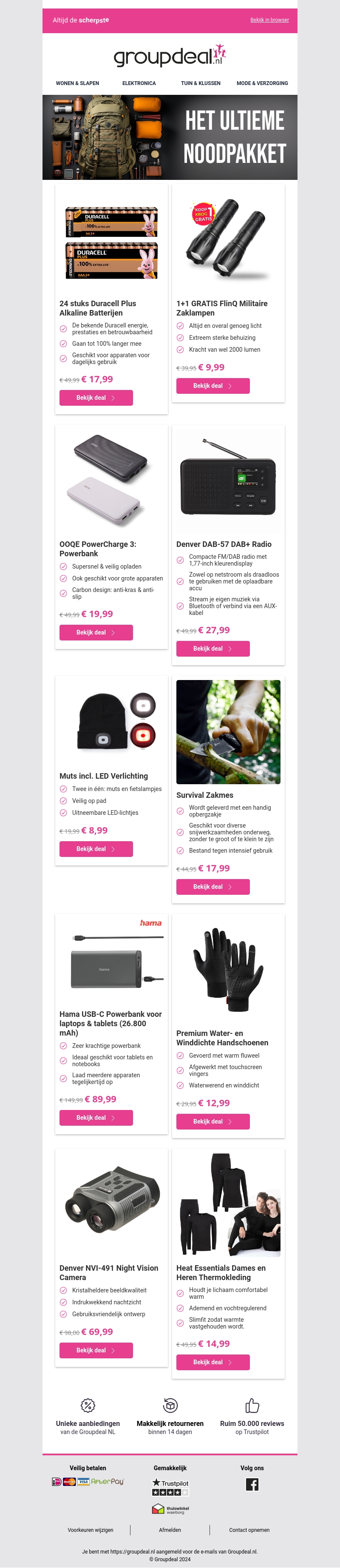 Bouw het ultieme noodpakket met onze survivalcollectie! 🚨❗️ Bouw het ultieme noodpakket met onze survivalcollectie! 🚨❗️