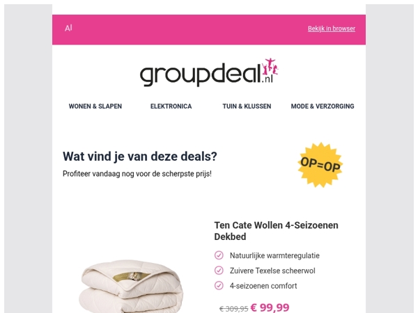 Klaar om te besparen? Bekijk snel de dagdeals