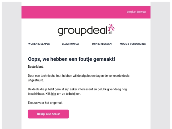 Een foutje in jouw voordeel!