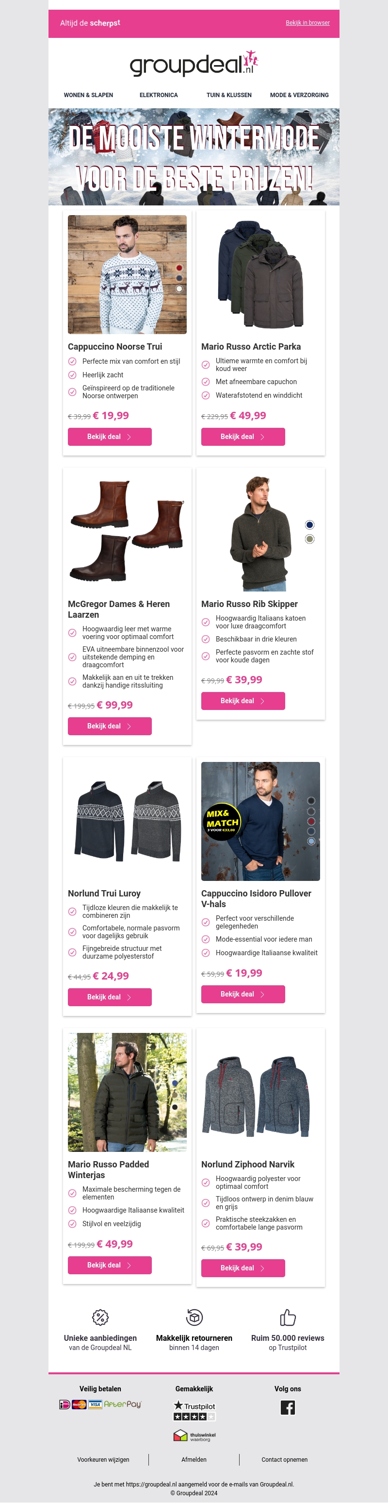 De allermooiste modedeals voor deze winter! 🧣 De allermooiste modedeals voor deze winter! 🧣