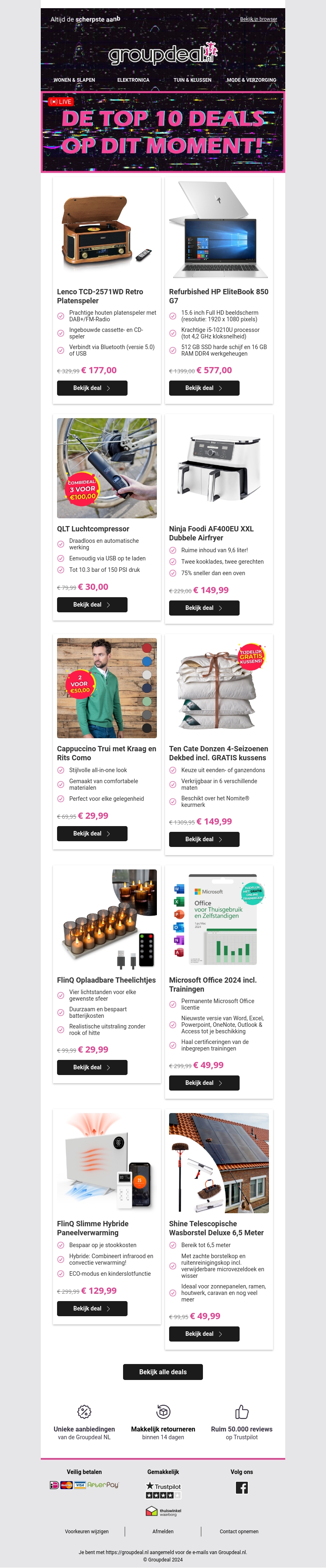 De Black Friday Sale is hier! 🤩🎊 - Bekijk de LIVE Top 10 deals direct! 🔴 De Black Friday Sale is hier! 🤩🎊 - Bekijk de LIVE Top 10 deals direct! 🔴