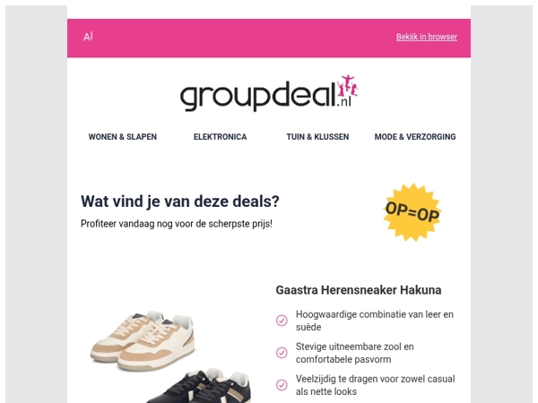 Bekijk de beste deals van de dag