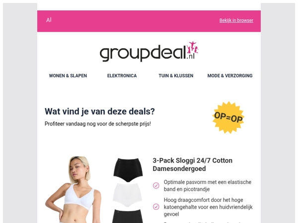 Ontdek de beste deals van vandaag!