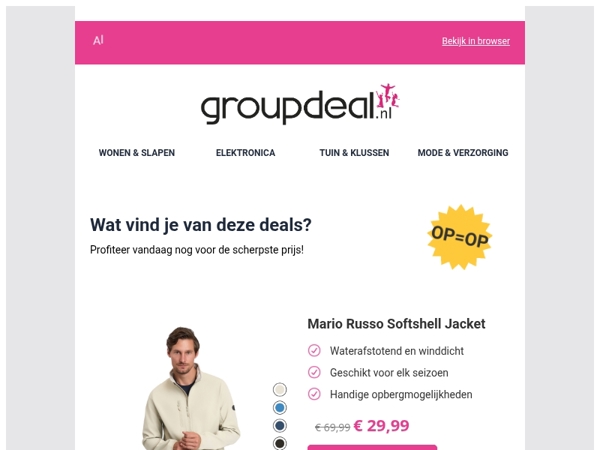 Bekijk de beste deals van de dag
